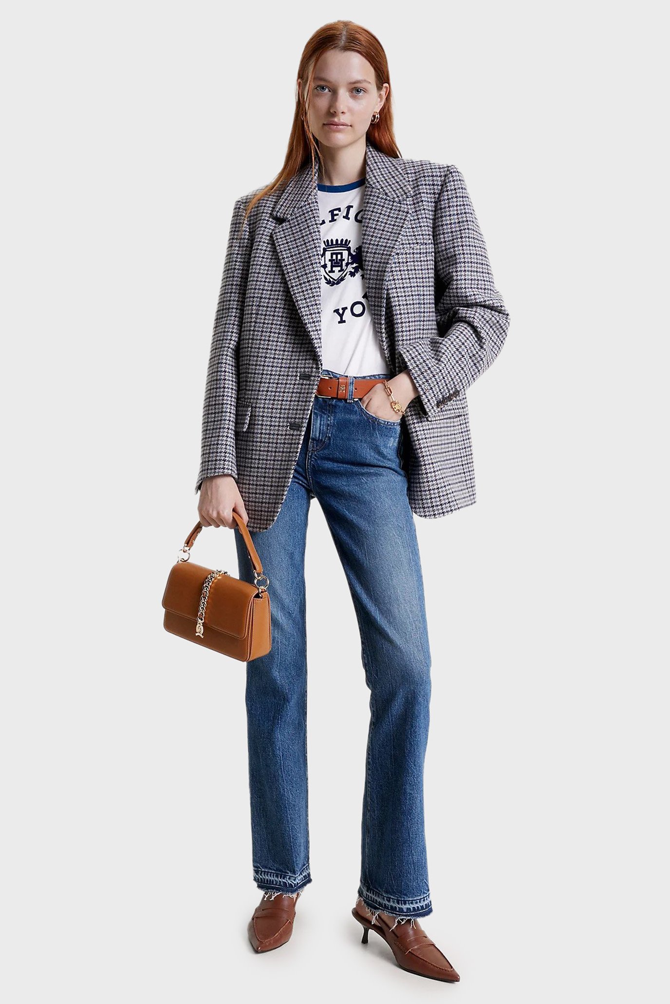 Пиджак OVERSIZED WOOL CHECK SB BLAZER 2