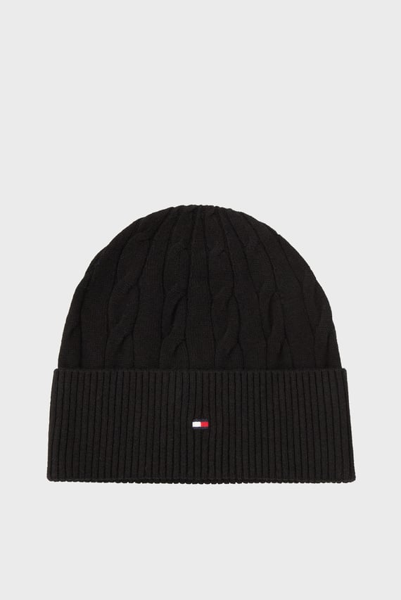 Шапка TH FLAG CABLE KNIT BEANIE Tommy Hilfiger