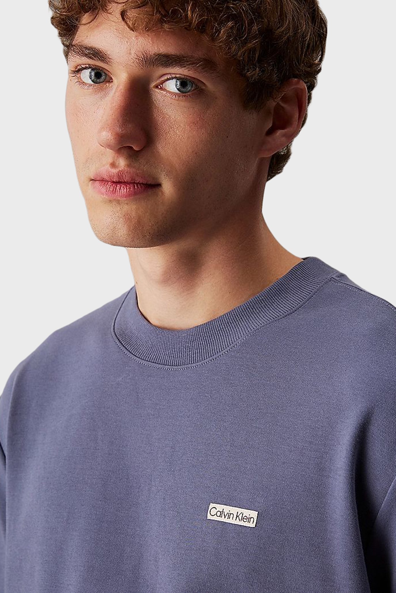 Мужская синяя футболка CALVIN KLEIN LABEL TEE 4