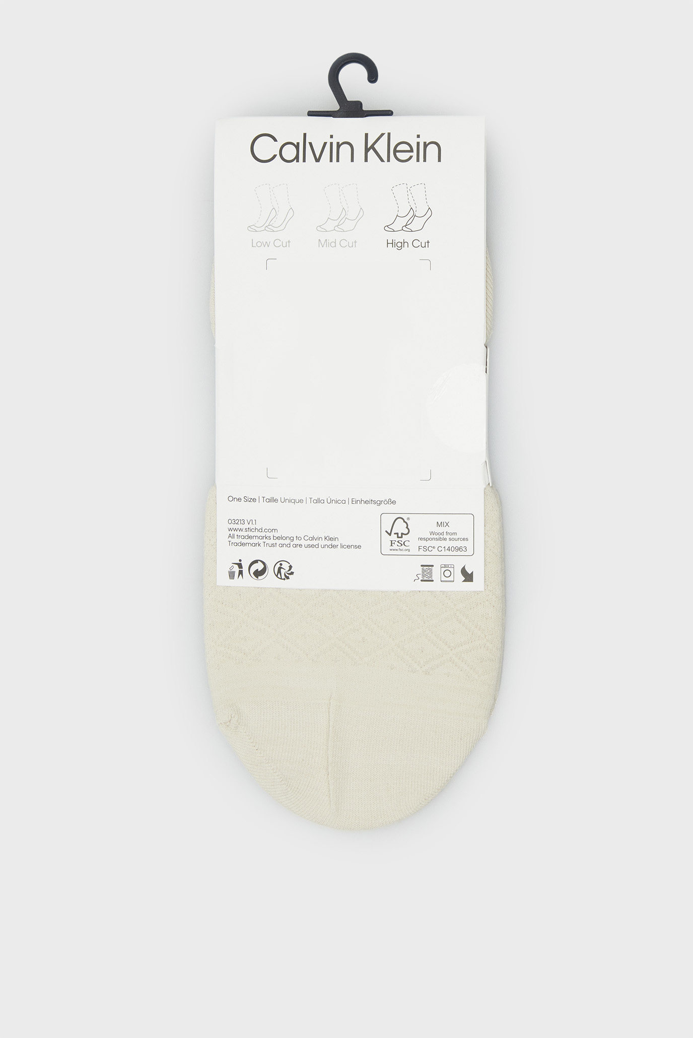 Следы CK WOMEN FOOTIE HIGH CUT 2P DI 2