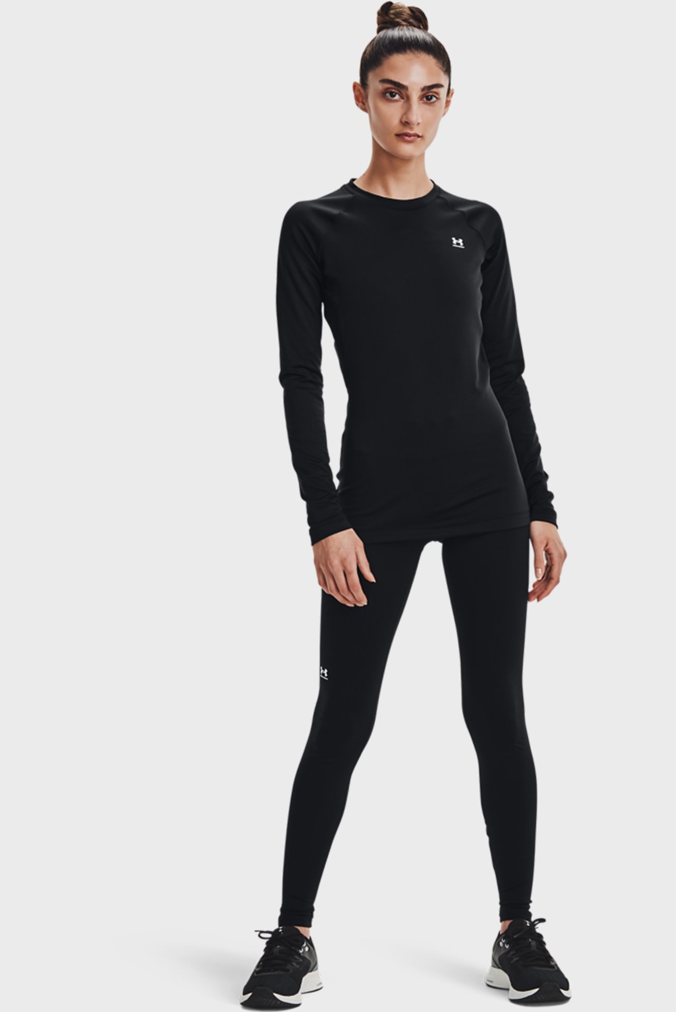 Женские черные термобрюки UA Authentics LeggingUnder Armour Женские черные термобрюки UA Authentics Legging 2