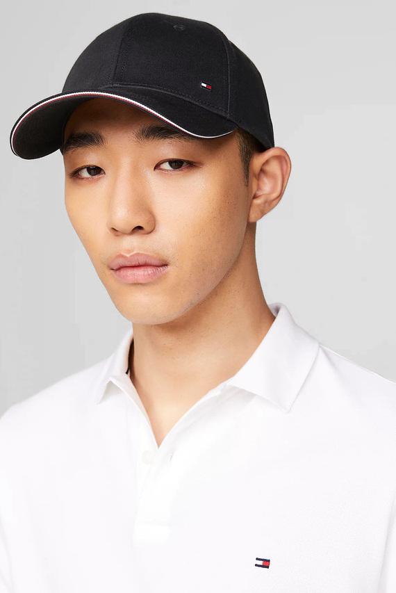 Мужская черная кепка TH CORPORATE COTTON 6 PANEL CAP