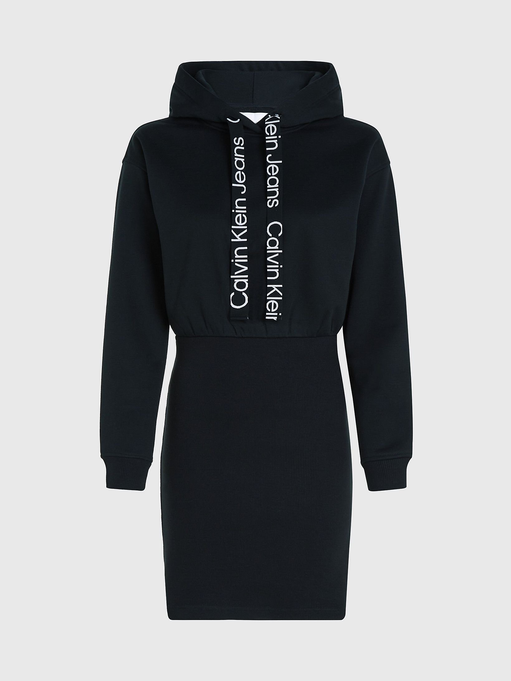 Calvin klein logo sweatshirt dress best sale