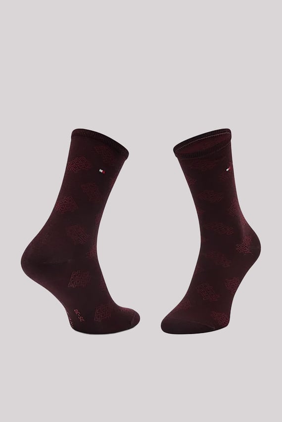 Носки TH WOMEN SOCK 2P TENCEL MONOGRAM AOP