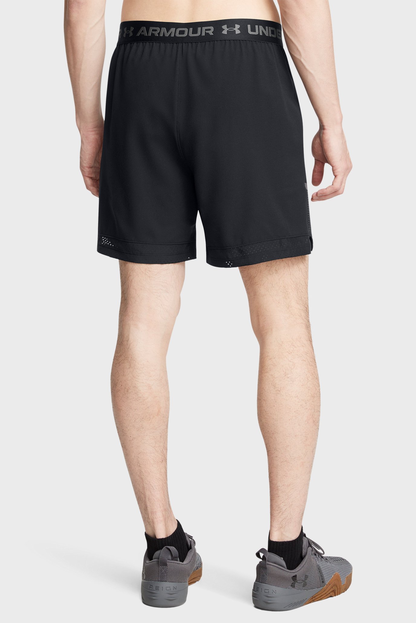 Мужские черные шорты UA Vanish Woven 6in Grph Sts 2