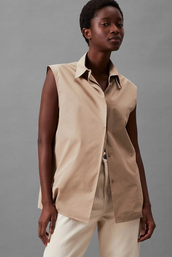Рубашка с коротким рукавом COTTON ARCHIVE SLEEVELESS SHIRT
