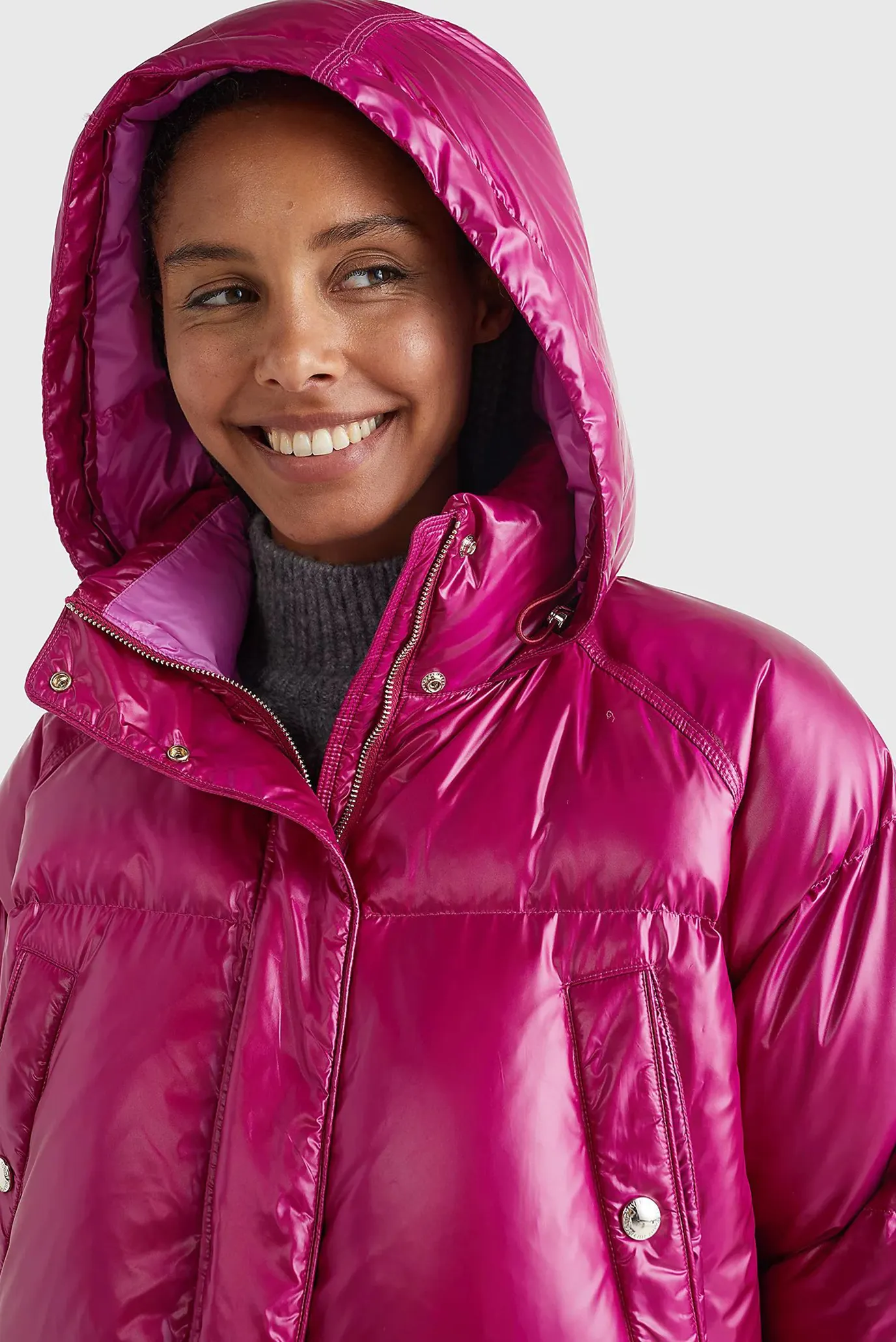 Женский малиновый пуховик POP COLOUR 11