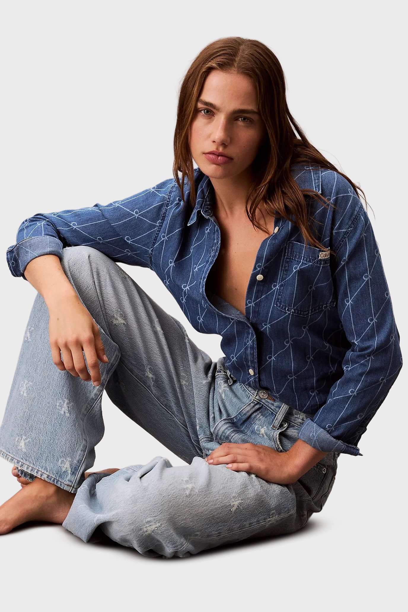 Джинсы THE WIDE LEG CK DISTRESSED INDIGCalvin Klein Jeans Джинсы THE WIDE LEG CK DISTRESSED INDIG 5