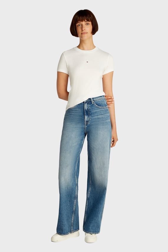 Женская белая футболка TJW SLIM TONAL LINEAR