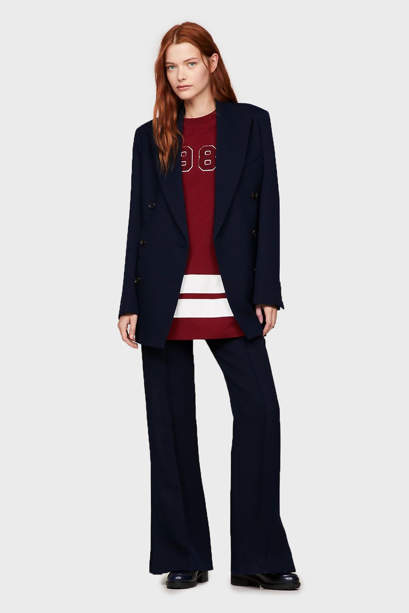 Женский темно-синий шерстяной жакет THC WOOL TWILL PREP DB BLAZER 3