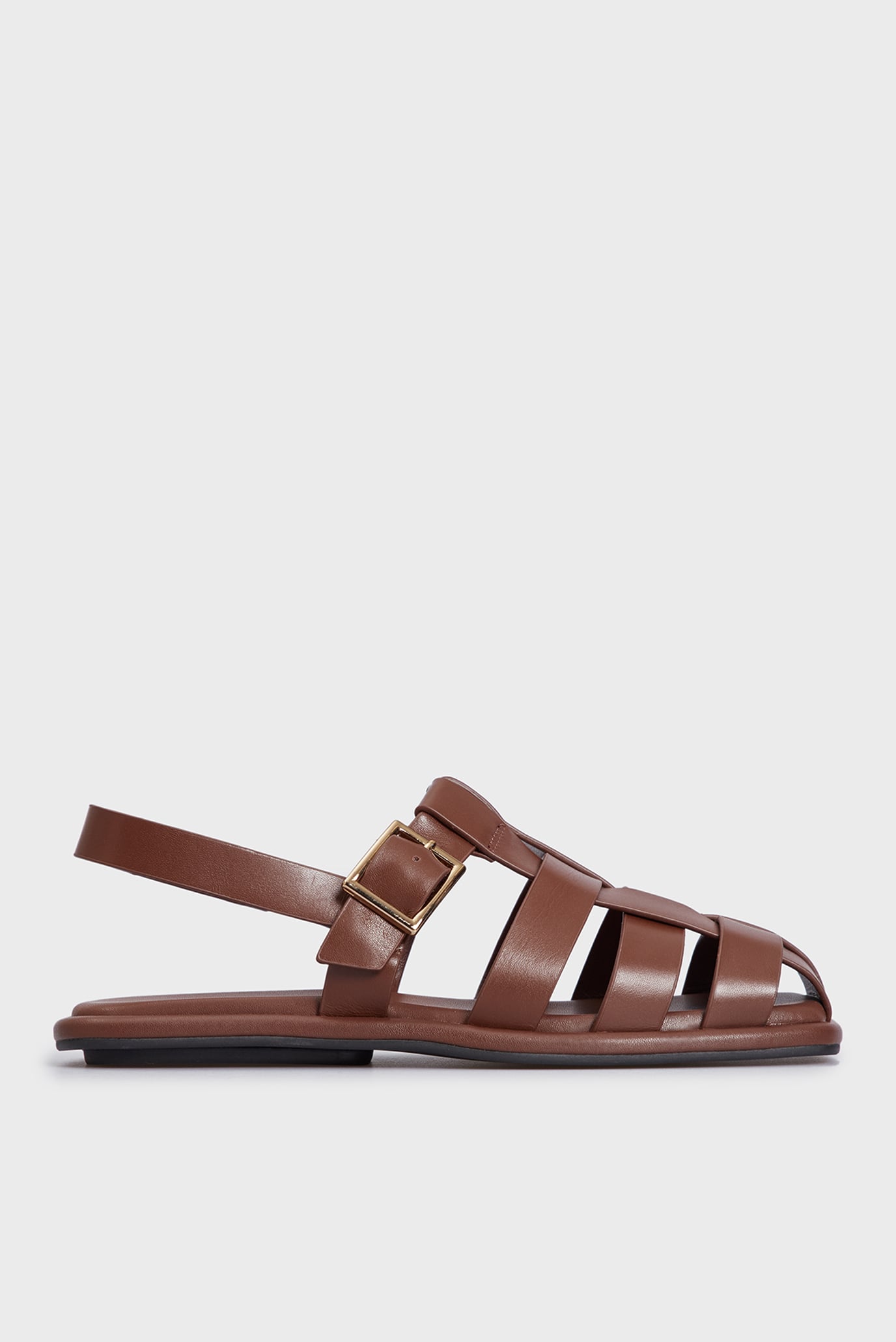 Женские коричневые кожаные сандалии Winter 6