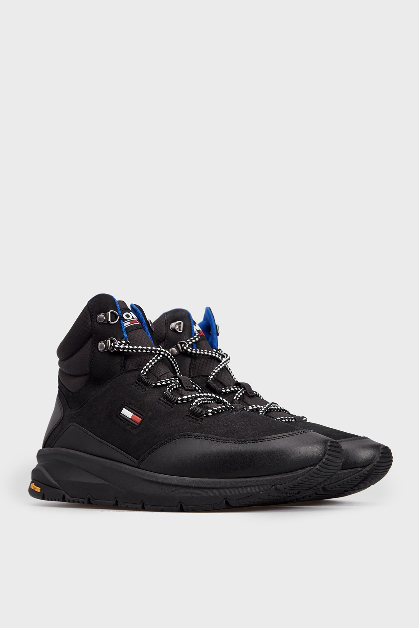 Мужские черные кожаные хайтопы HYBRID 10