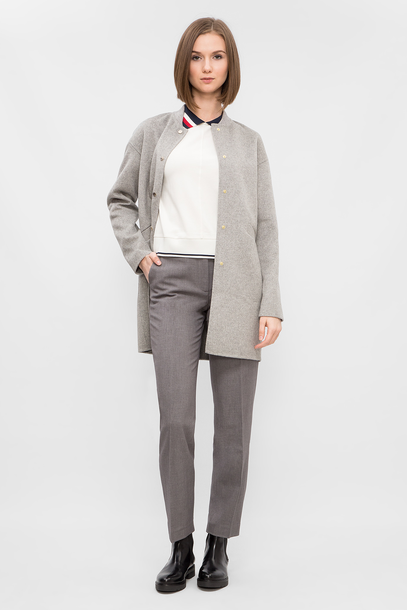 Женские серые чиносы LEONI STRAIGHT PANT 10