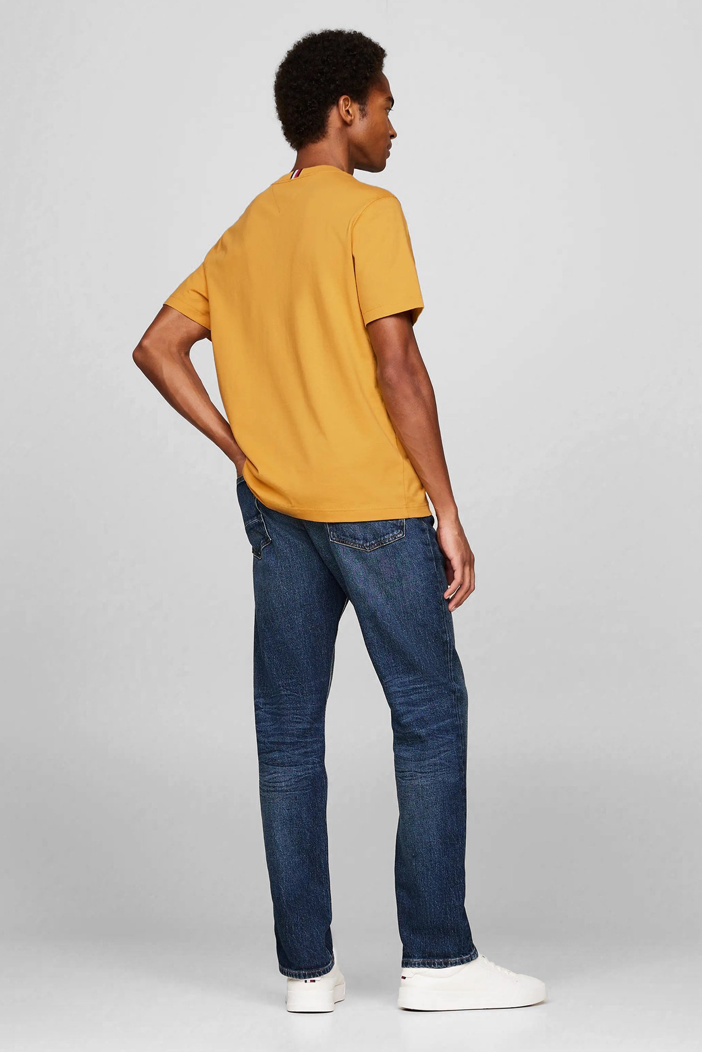 Мужская желтая футболка HILFIGER CHAINSTITCH TEE 3