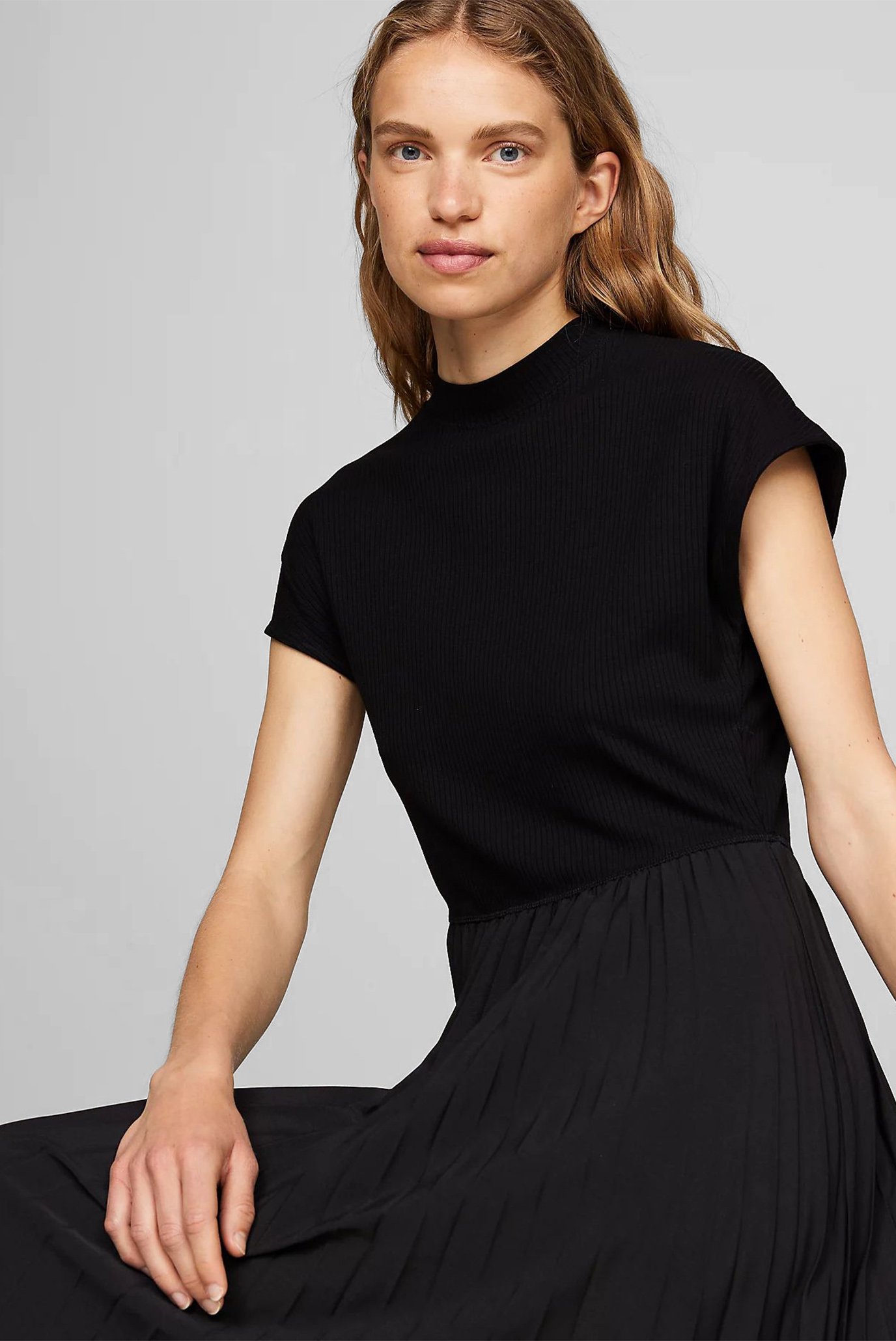 Платье 5X2 RIB MK-NK PLEAT MIDI DRS SS 3