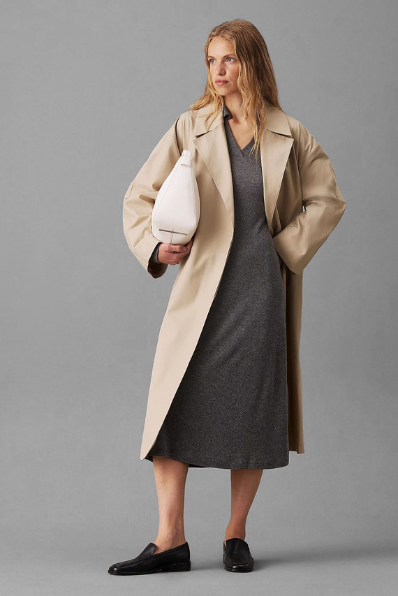 Платье WOOL BLEND JERSEY MIDI DRESS
