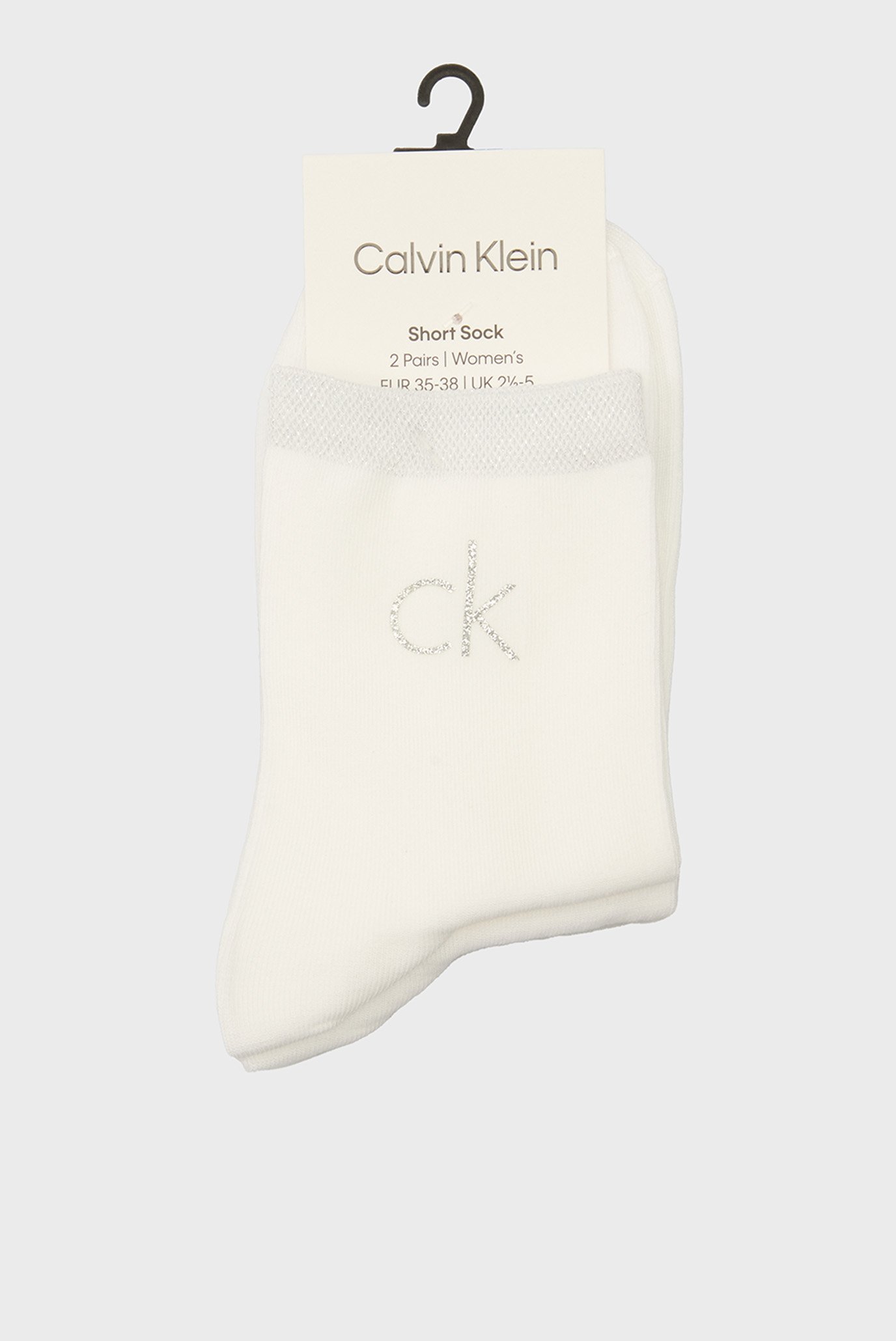 Носки CK WOMEN SHORT SOCK 2P SHINY LOGO 1