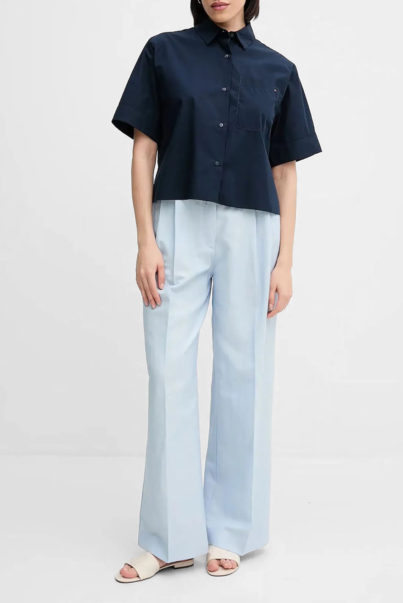 Рубашка с коротким рукавом POPLIN BOXY SHORT S S SHIRTTommy Hilfiger Рубашка с коротким рукавом POPLIN BOXY SHORT S S SHIRT 3