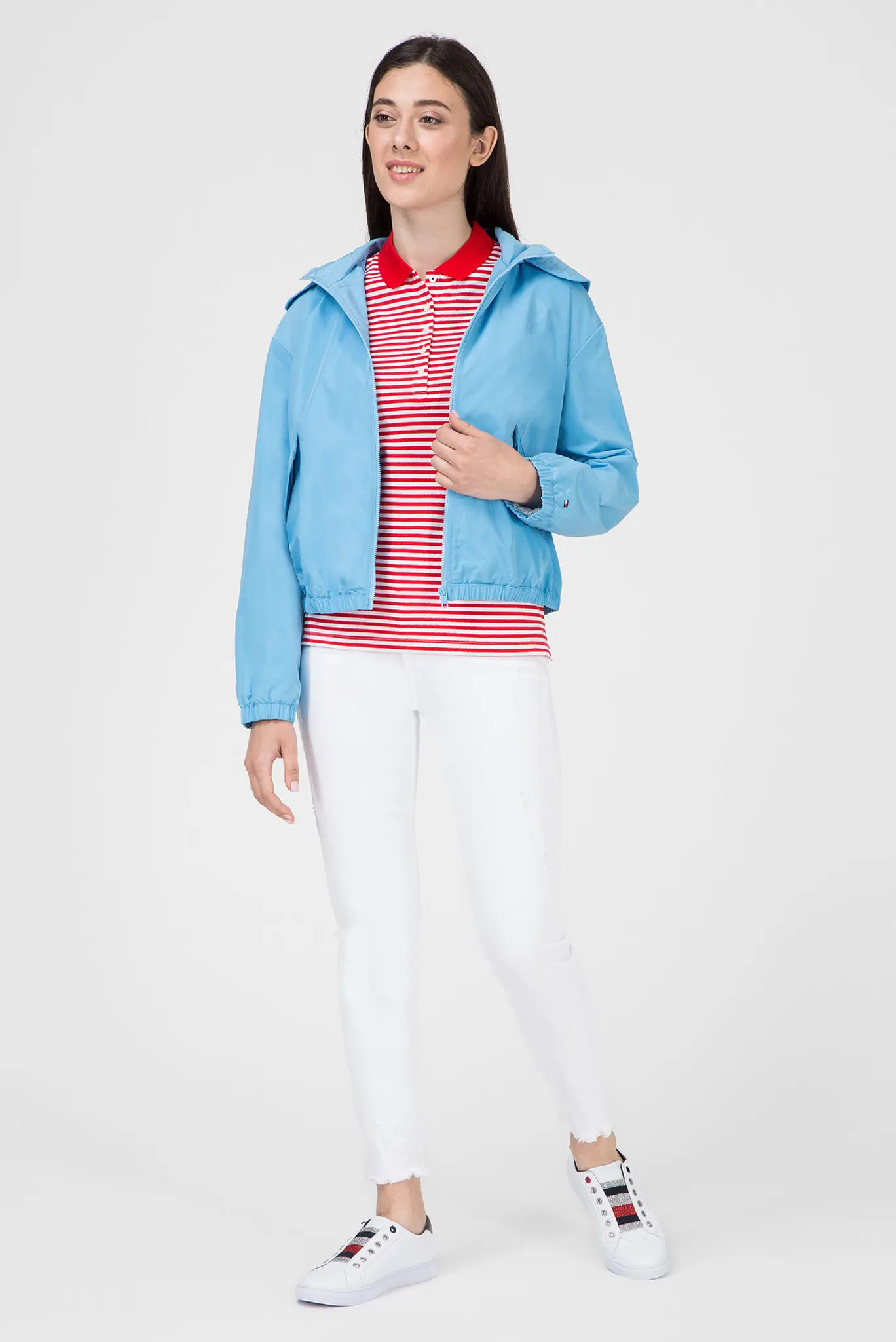 Женская голубая ветровка SABA SHORT PACKABLE 5