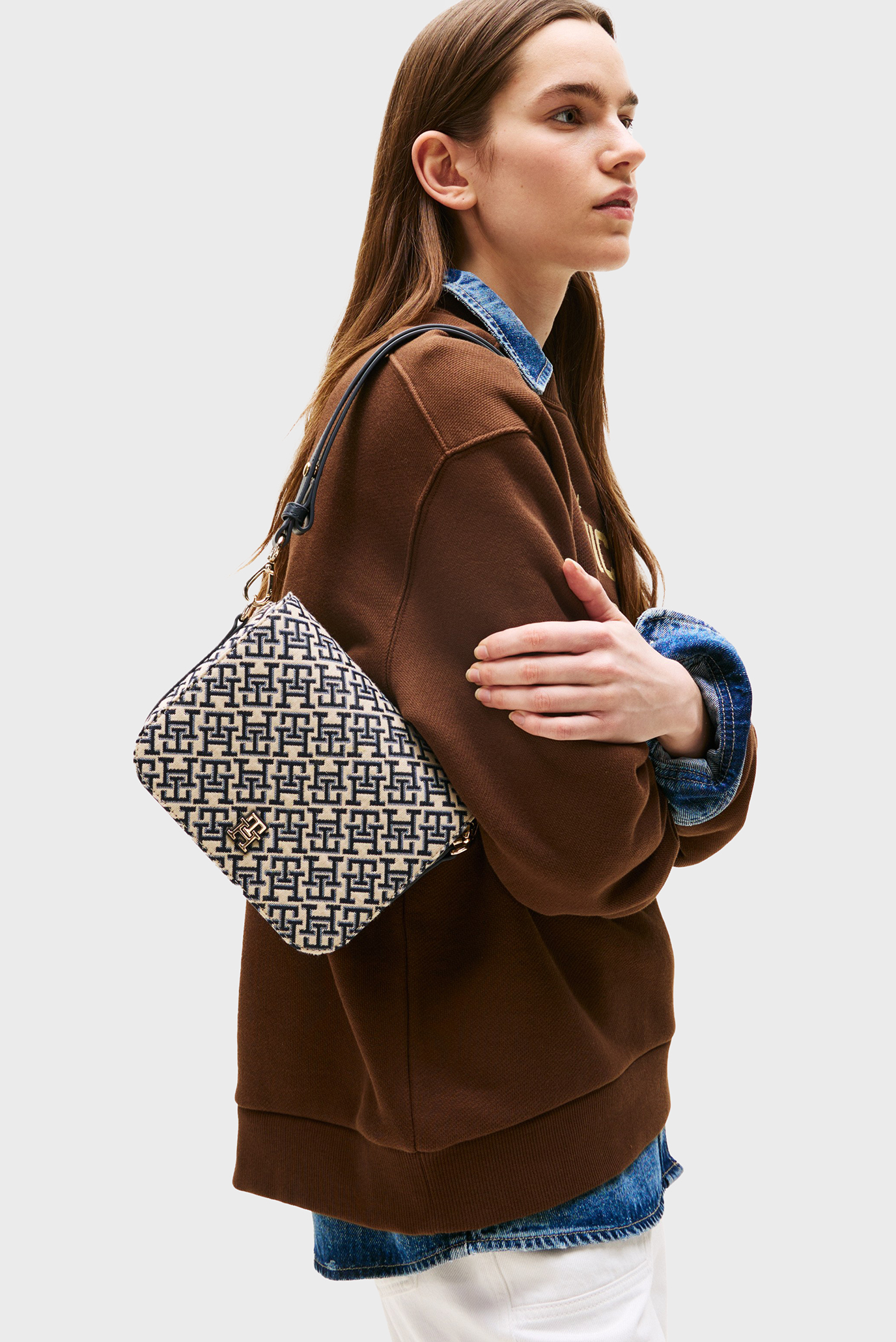 Сумка/TH JACQUARD FLAP CROSSOVER 2