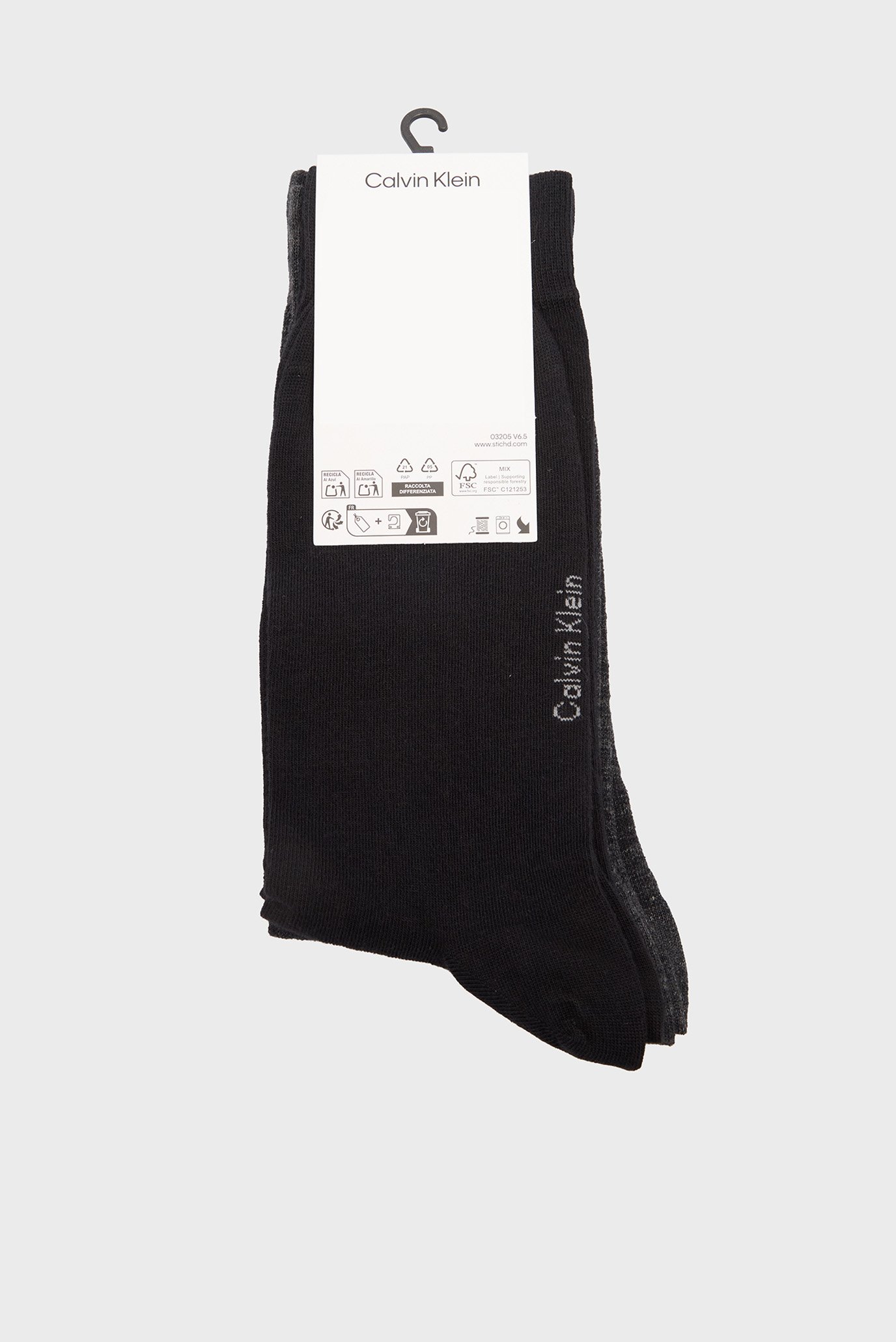 Носки CK MEN SOCK 2P MELANGE GRIDCalvin Klein Носки CK MEN SOCK 2P MELANGE GRID 3