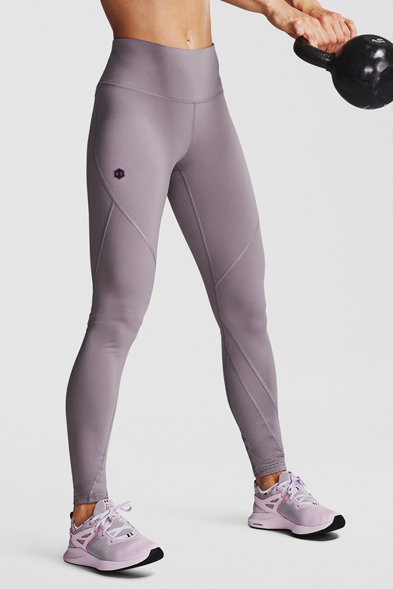 Женские фиолетовые тайтсы UA Rush Legging 6