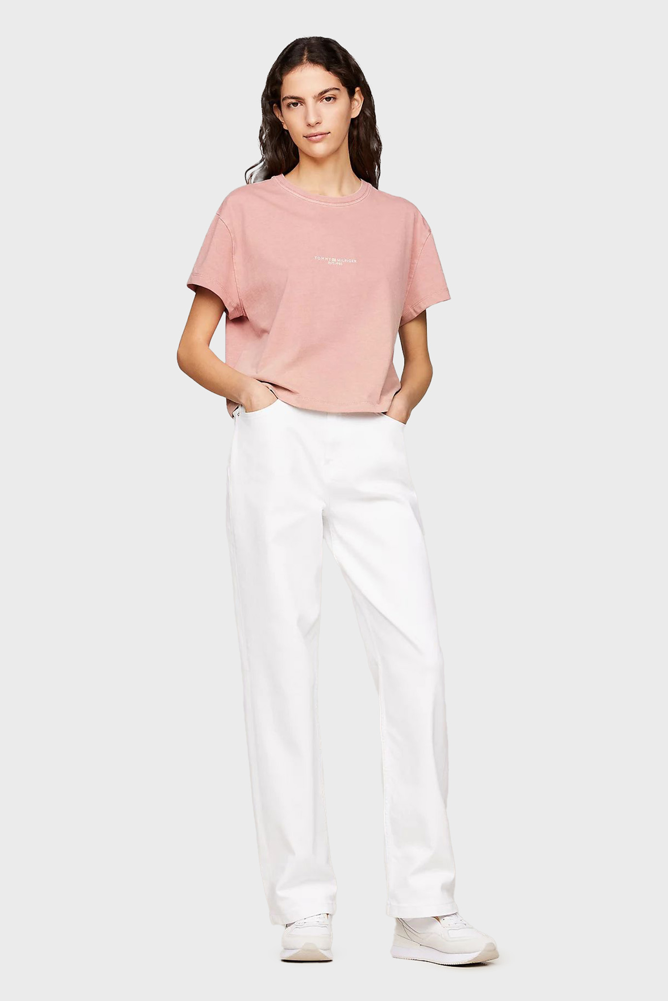 Женская розовая футболка REG MUTED GMD CORP LOGO C-NK SS 2