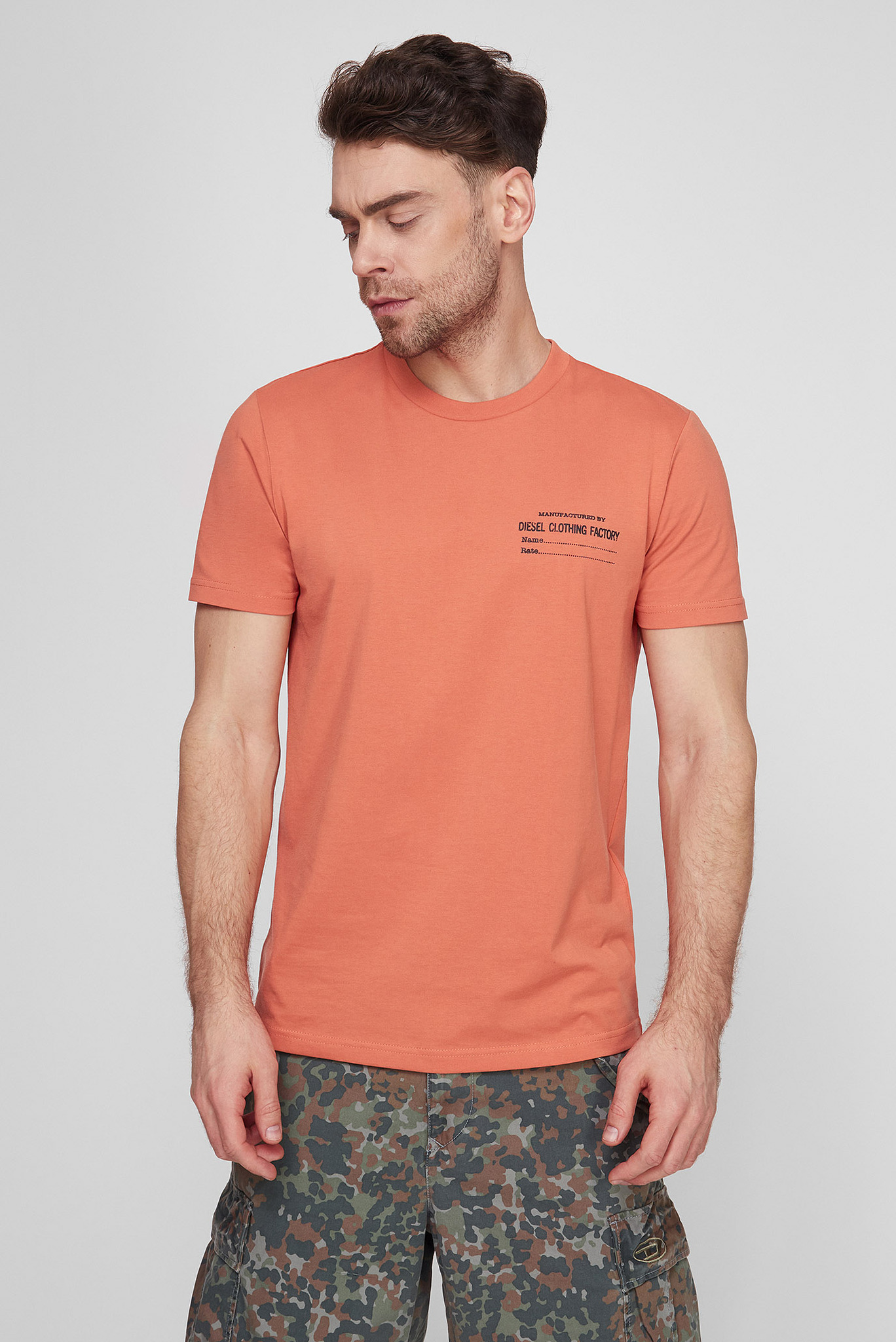 Мужская оранжевая футболка T-DIEGOR-C5 1