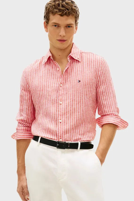 Рубашка LINEN BENGAL STRIPE RF SHIRT Tommy Hilfiger