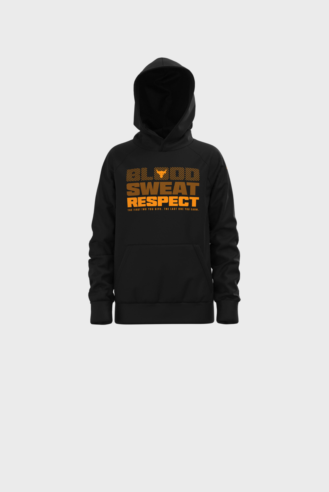 Детское черное худи UA PJT Rock RVL FLC HDY 3