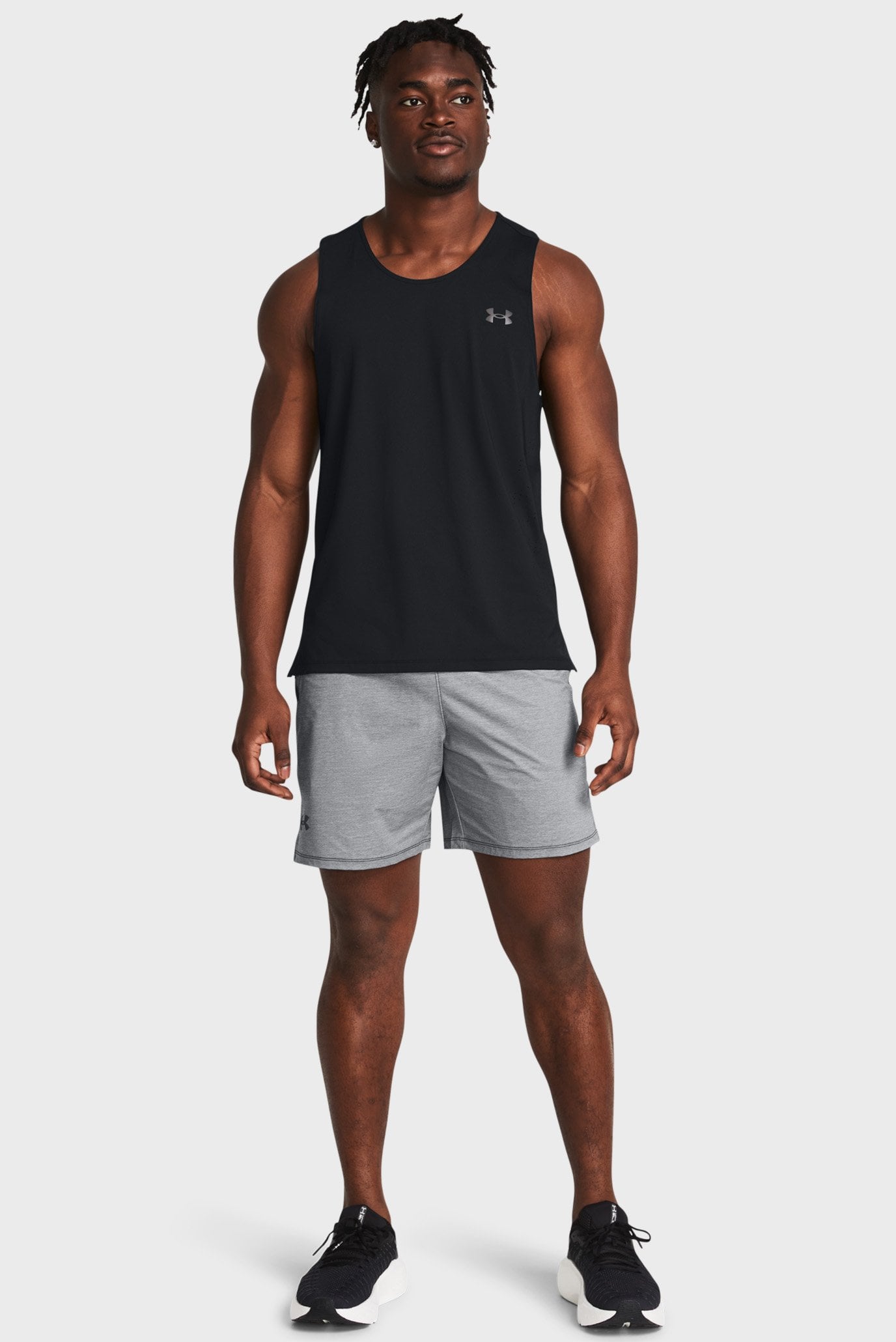 Мужская черная майка UA LAUNCH ELITE SINGLET 2