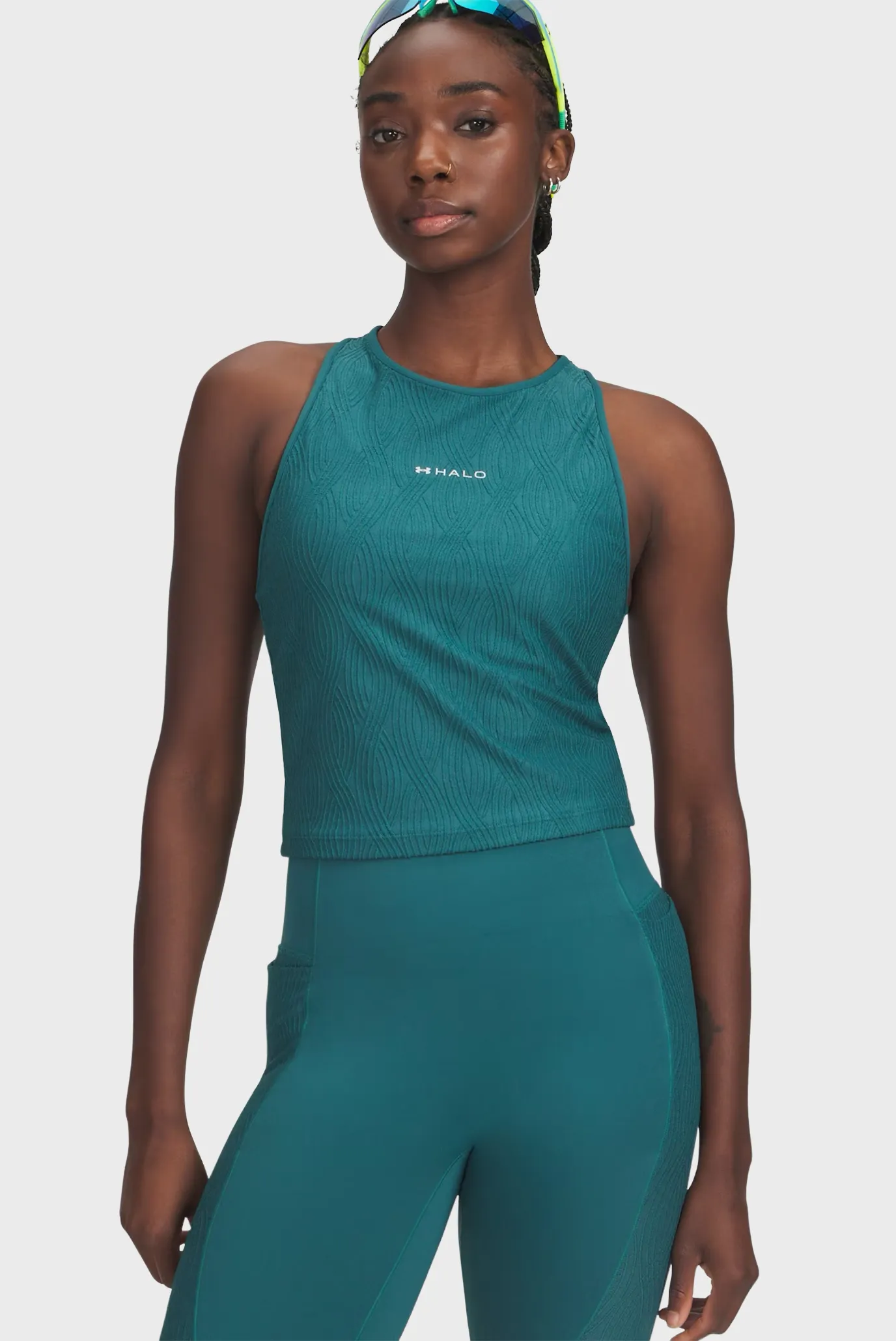 Майка UA Halo Jacquard Knit Tank-GRN 1