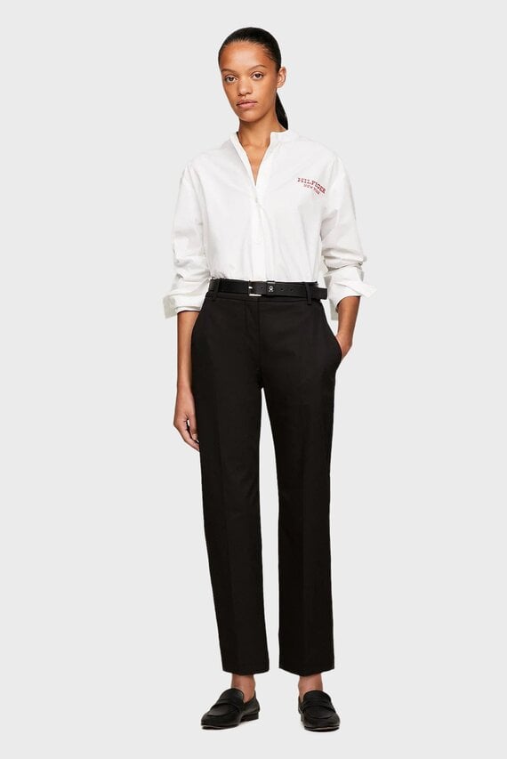 Женские черные брюки SLIM STRAIGHT CO CHINO