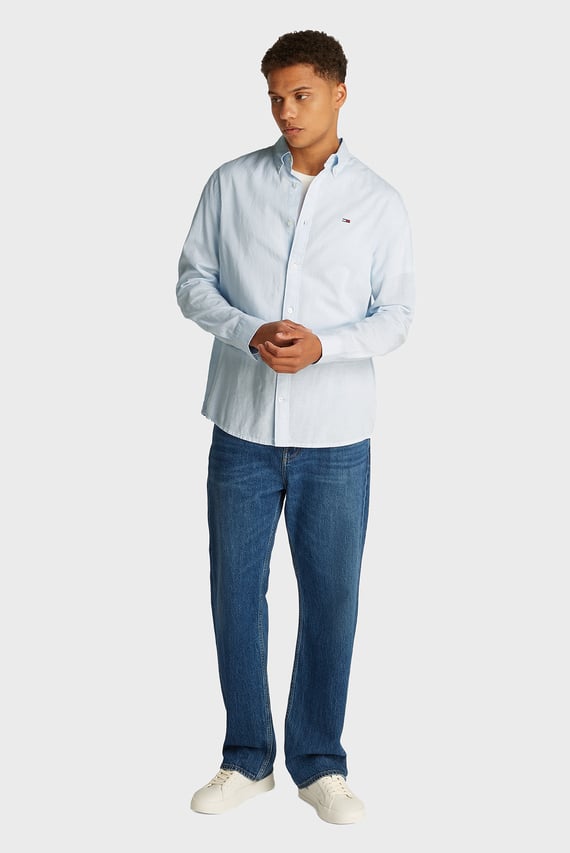 Мужская голубая рубашка TJM REG LINEN BLEND