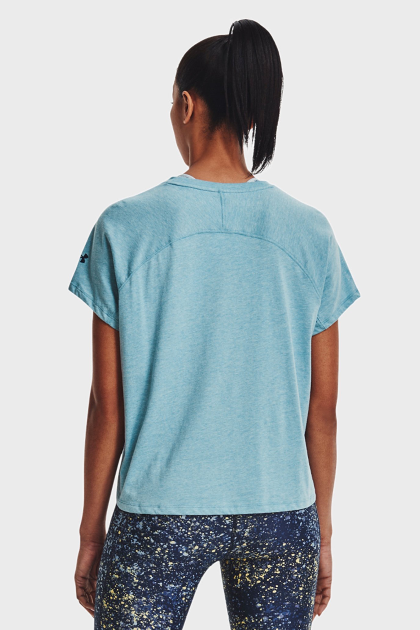 Женская голубая футболка UA Pjt Rock The Grind SS 9