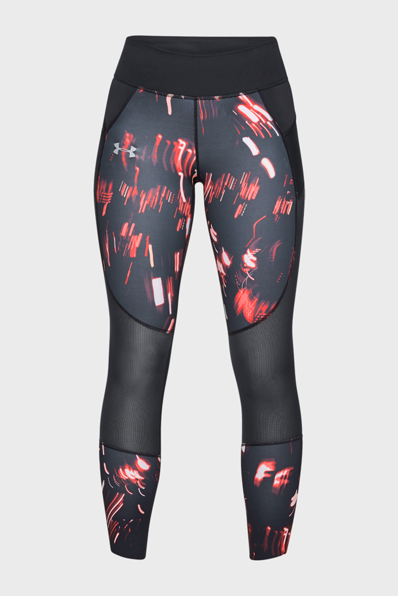 Женские черные тайтсы UA SpeedPocket Printed Run CropUnder Armour Женские черные тайтсы UA SpeedPocket Printed Run Crop 9