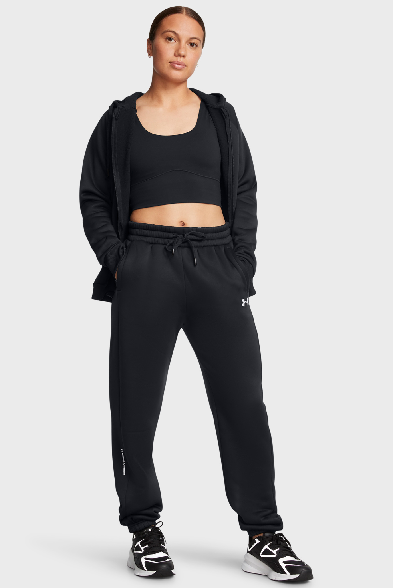 Женские черные спортивные брюки UA Armour Flc Pro Gym Pt 2