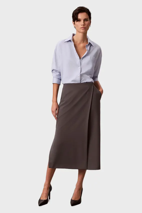 Юбка STRETCH SUITING MIDI SKIRT Calvin Klein