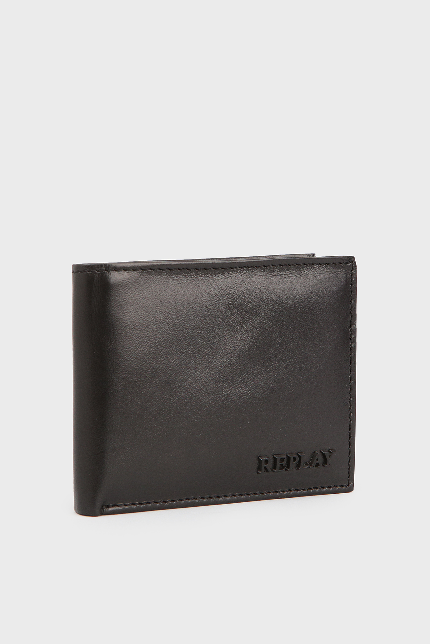 Мужской черный кожаный кошелек 5