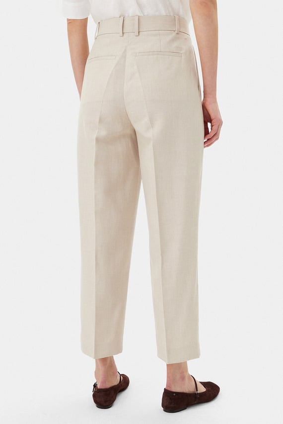 Брюки LINEN MIX PLEATED TAPERED PANTS