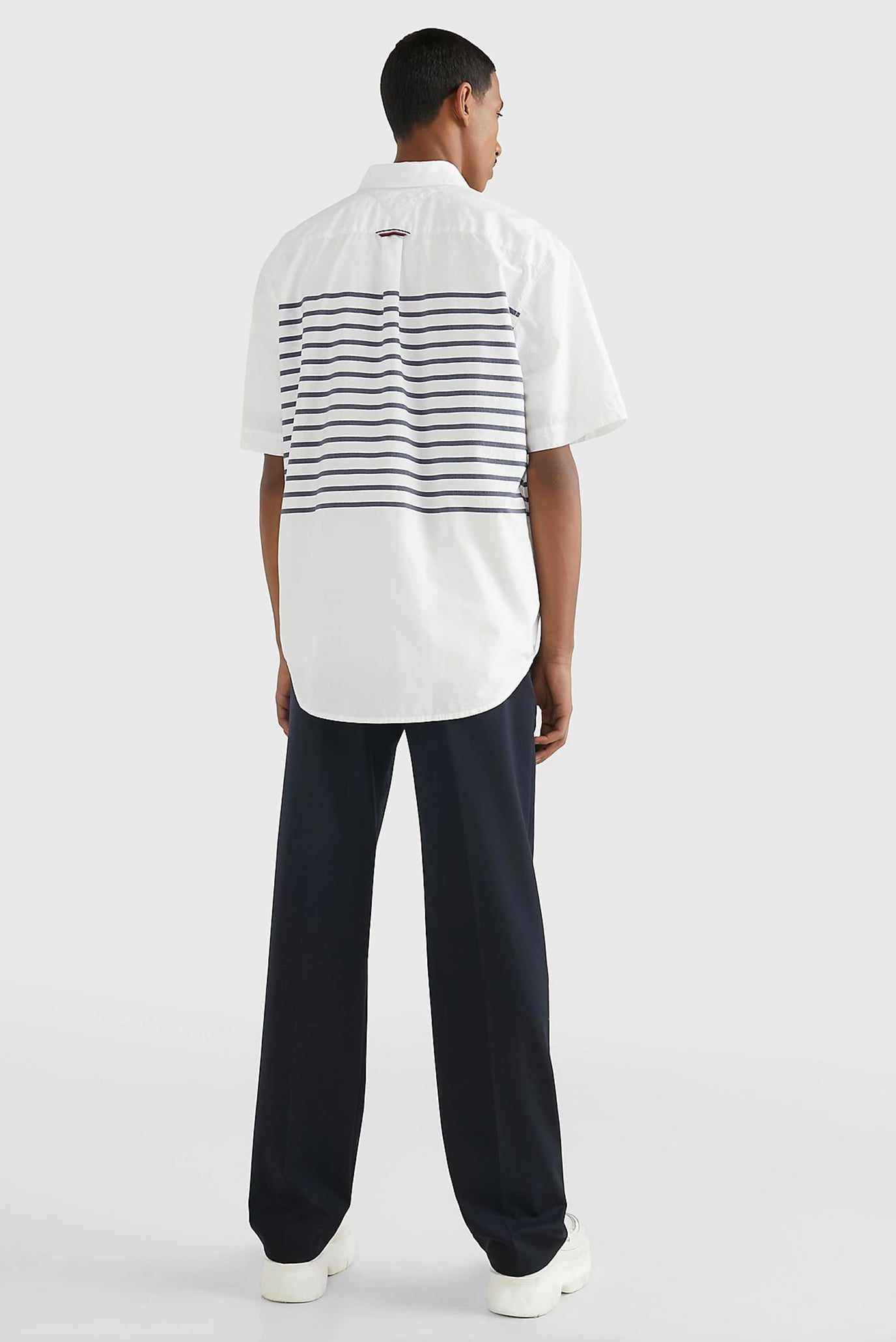 Мужская белая рубашка BRETON PLACED STRIPE 3