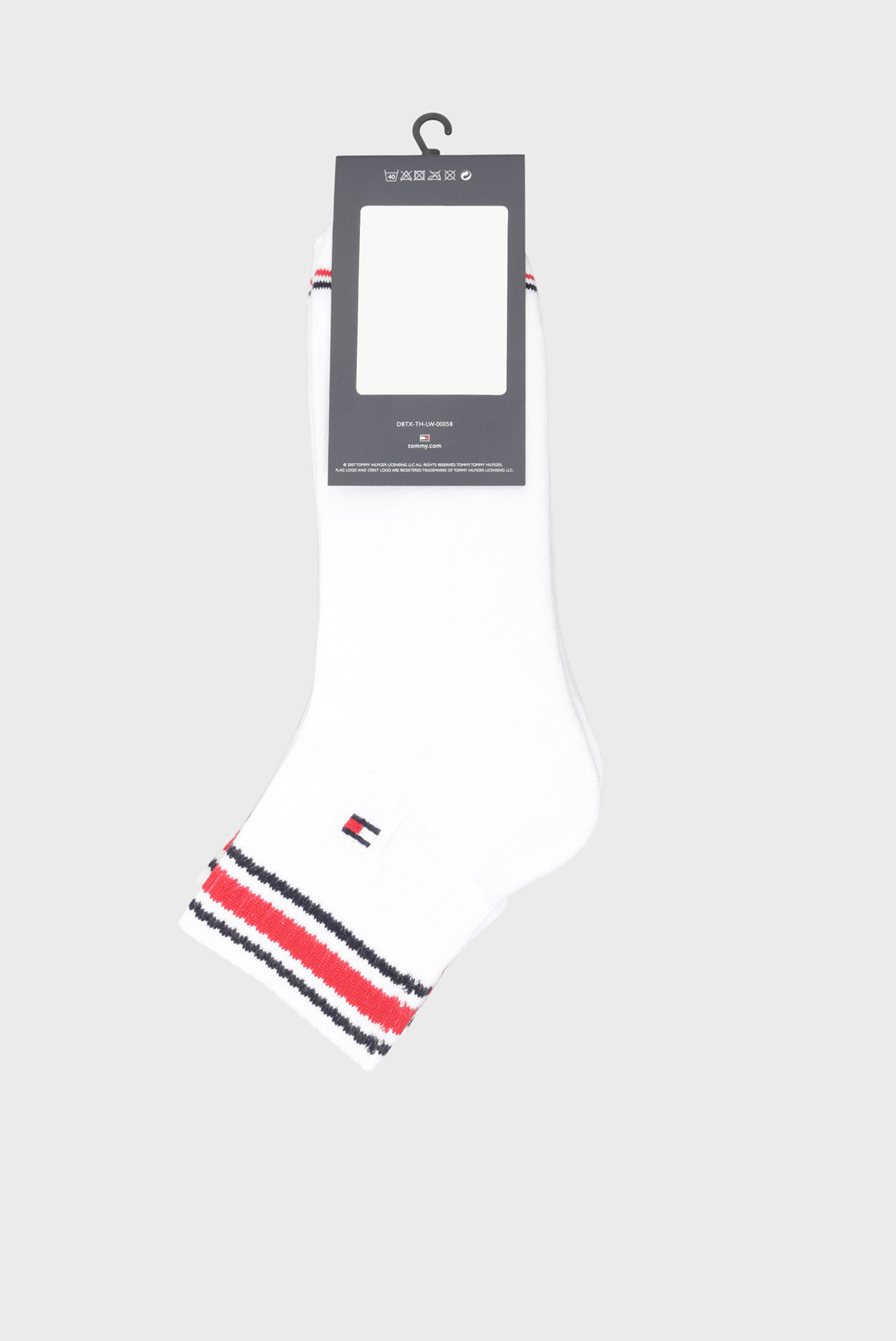 Мужские белые носки TH MEN ICONIC SPORTS QUARTER (2 пары) 6