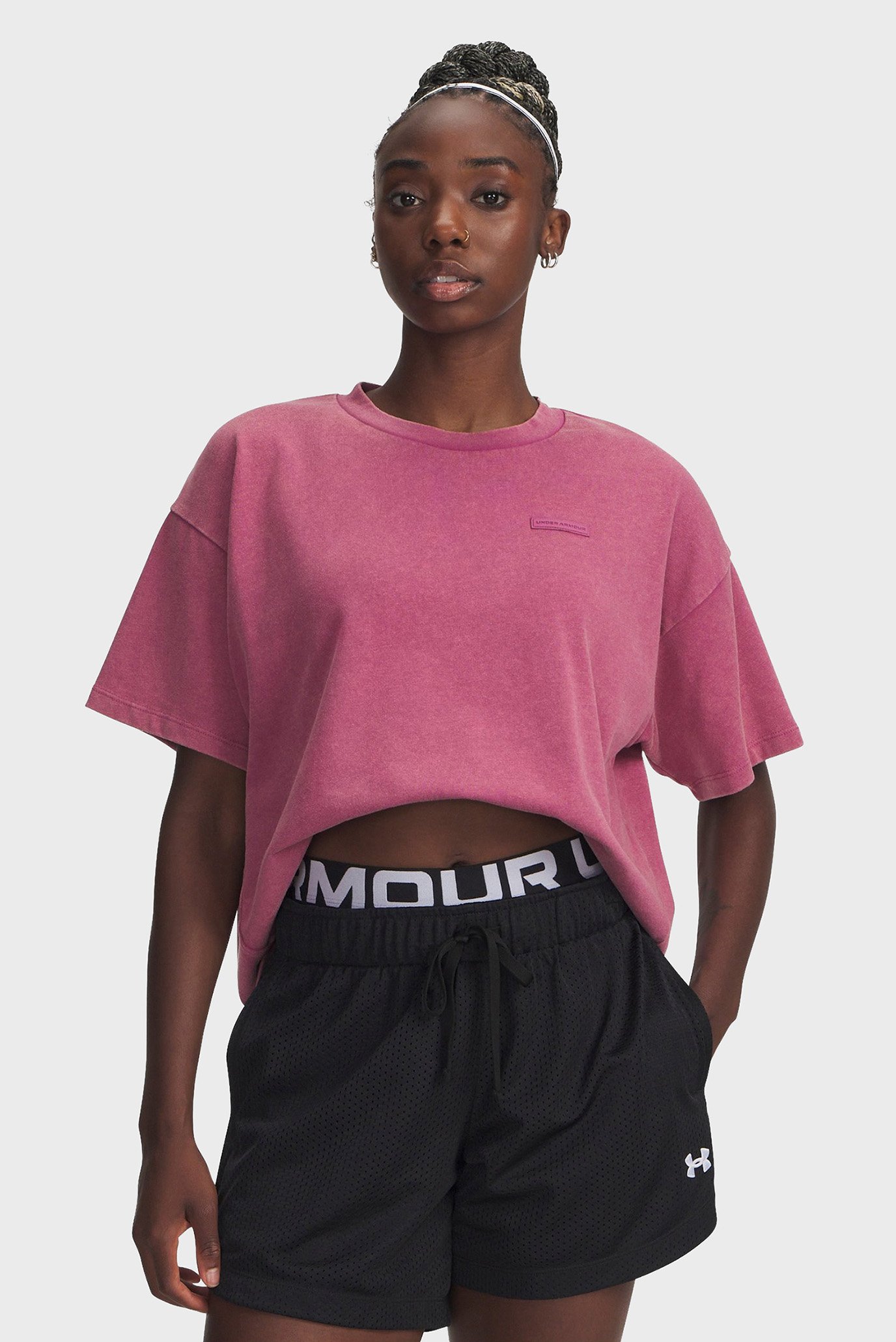 Футболка/UA HWT Boxy Wash SS 1
