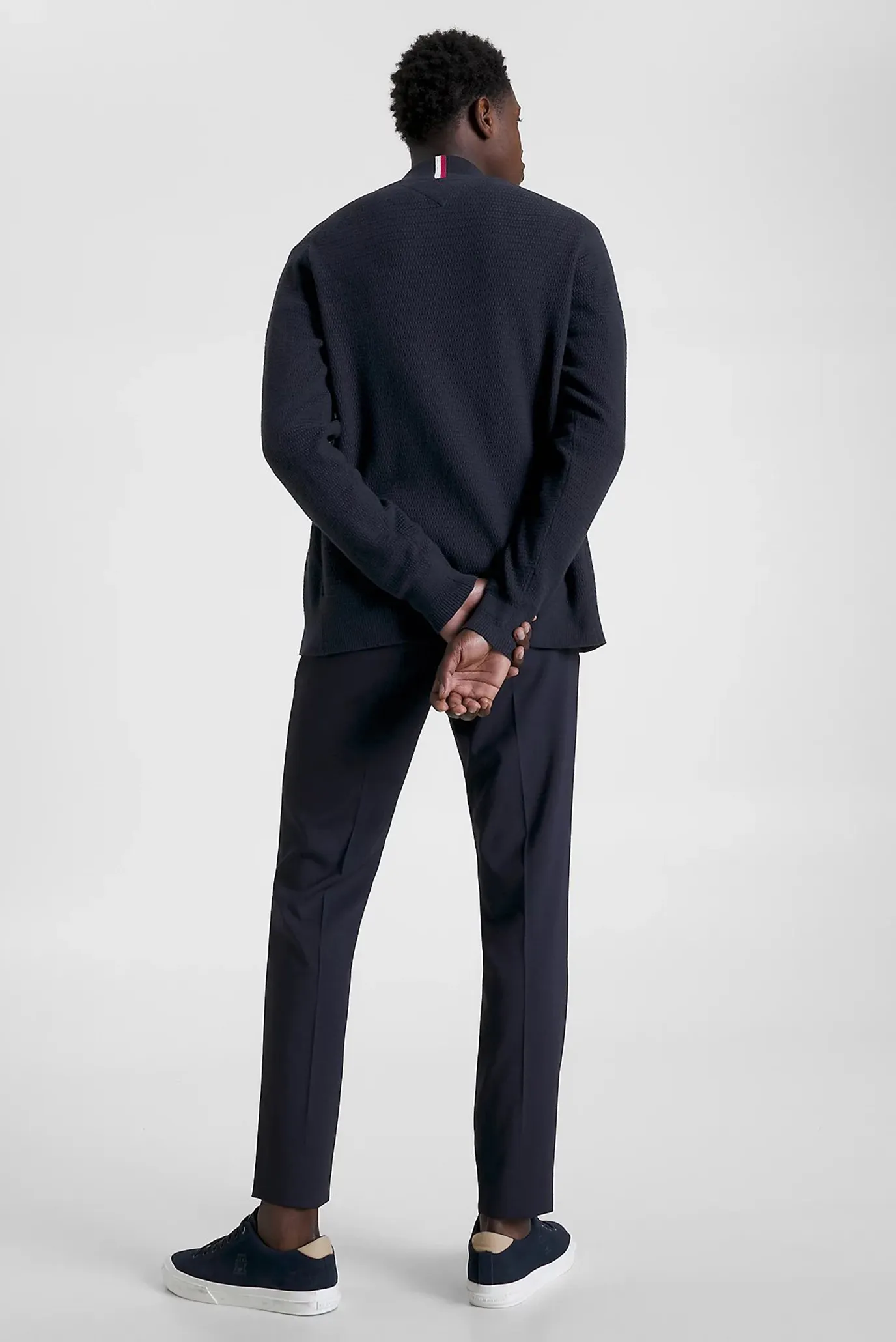 Мужской темно-синий кардиган INTERLACED BASEBALL ZIP THROUGH 3