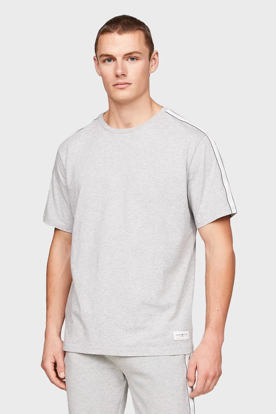 Мужская серая футболка SS TEE LOGO Tommy Hilfiger