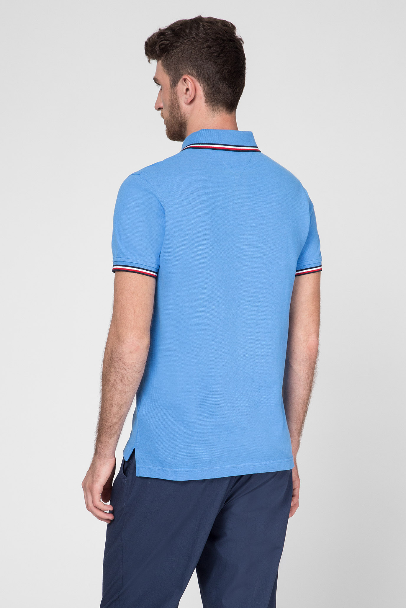 Мужское голубое поло TOMMY 8