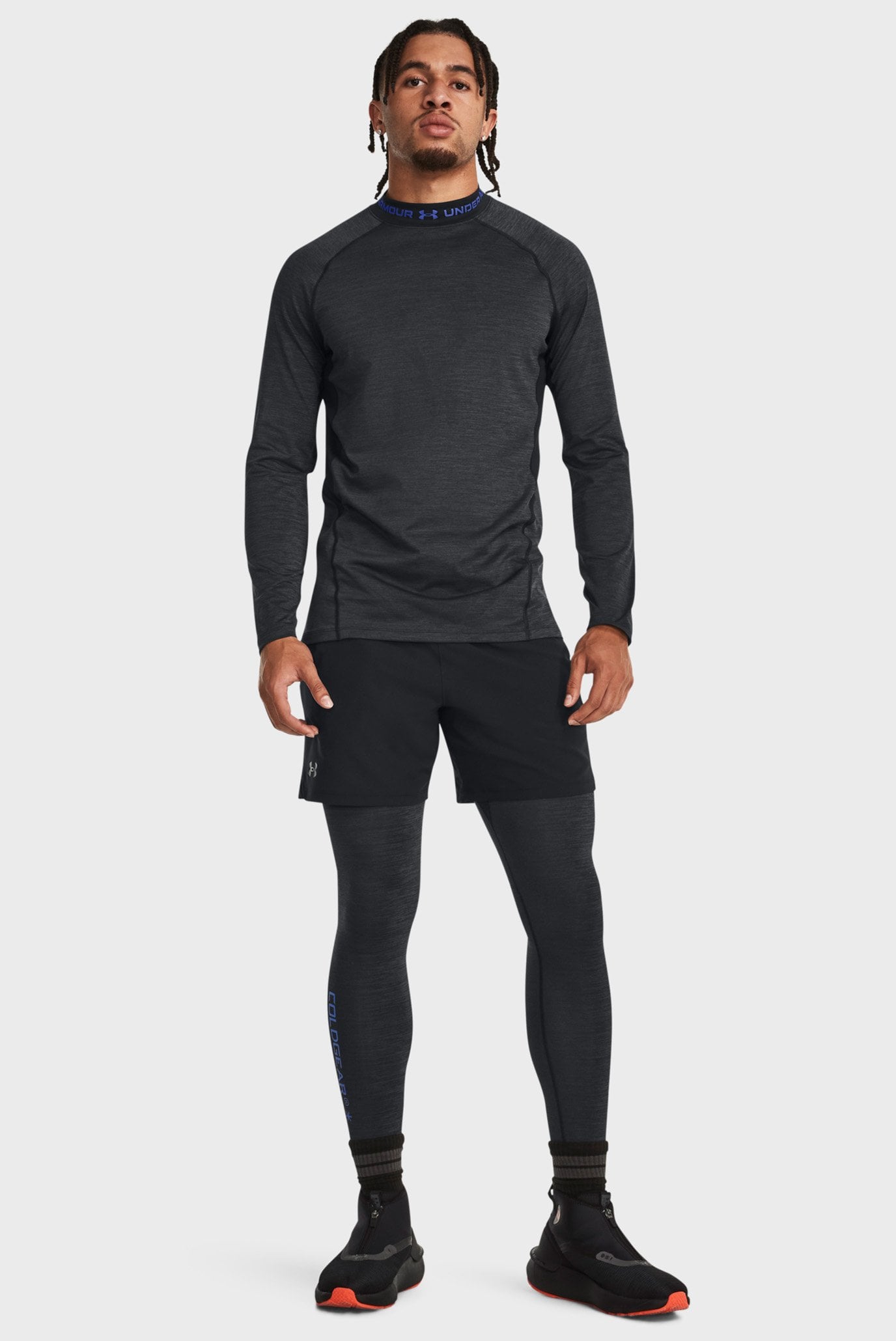 Мужские черные термобрюки UA CG Armour Twist Lgs 2