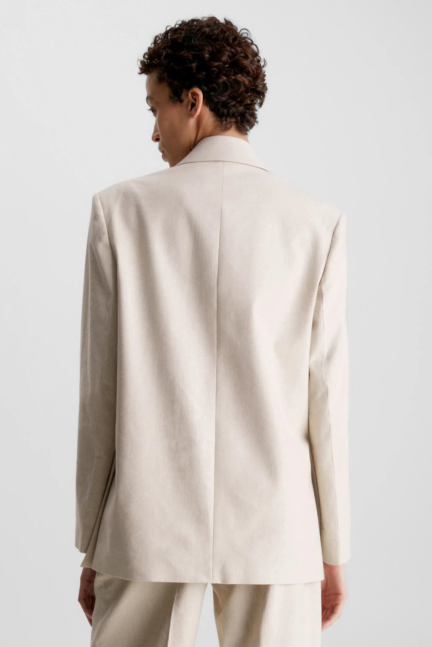 Женский белый льняной жакет 3