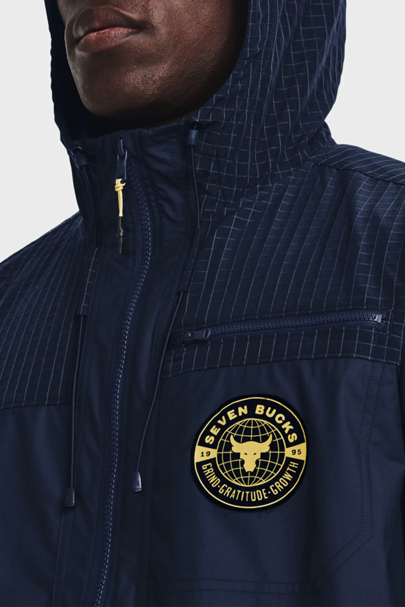 Мужская темно-синяя ветровка UA Pjt Rock Q1 Woven Layer 10