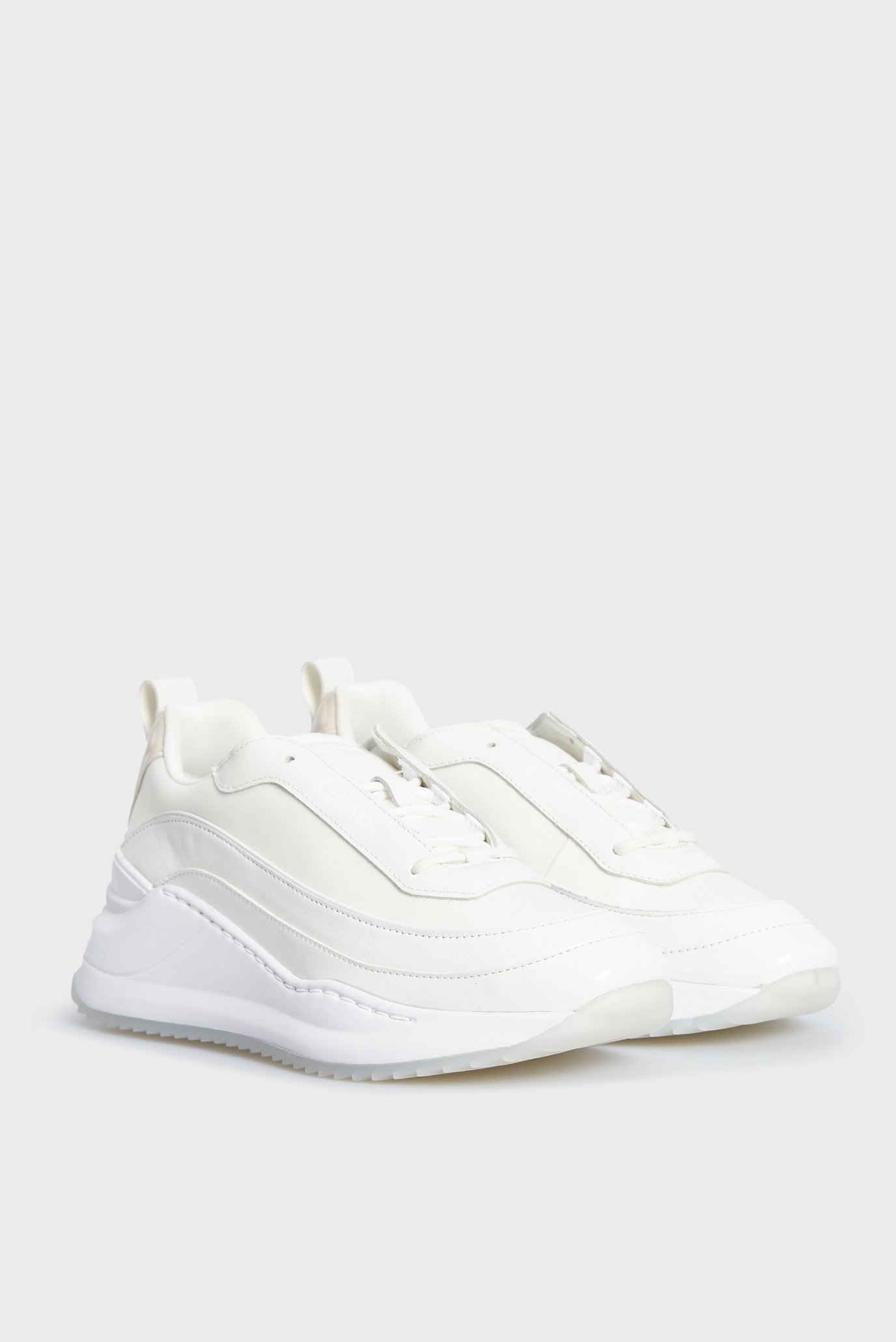 Женские белые кроссовки CHUNKY INTERNAL WEDGE LACE UP 3